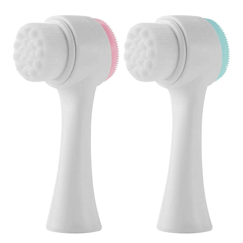 "Ultimate Facial Cleansing Brush: Dual-Sided Silicone Face Massager for Flawless Skin, Deep Pore Cleansing, Gentle Exfoliation, and Blackhead Removal"